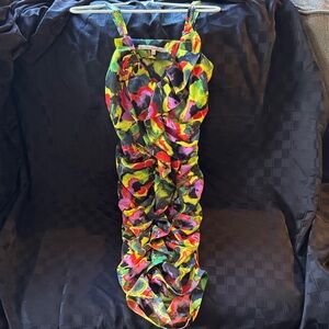 RACHEL Rachel Roy Multicolor Ruched Dress